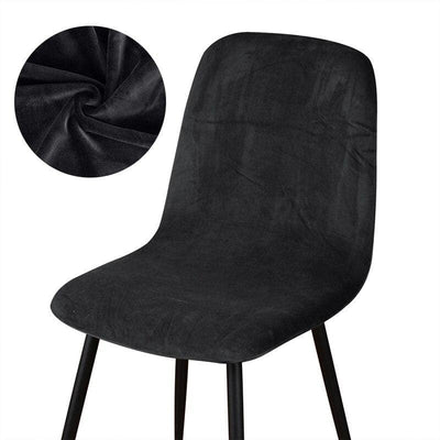 Fodera Per Sedia Scandinava In Velluto Nero Grigio