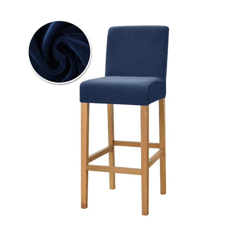 Fodera Per Sgabello Da Bar In Velluto Blu Navy