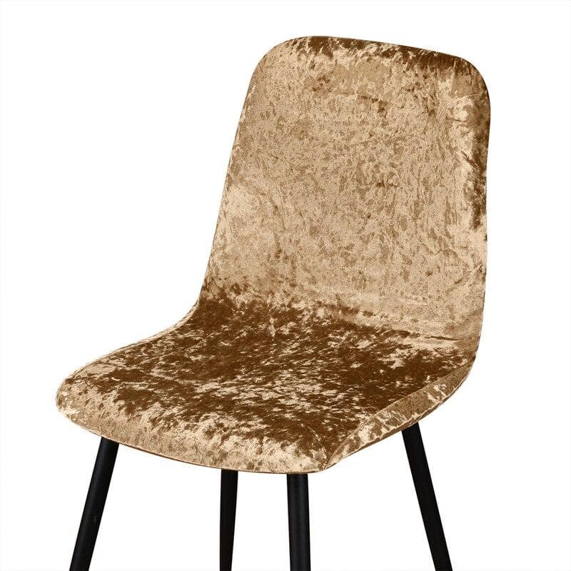 Fodera Per Sedia Scandinavian Velvet Beige - Marrone